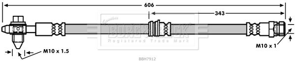 BORG & BECK Bremžu šļūtene BBH7912